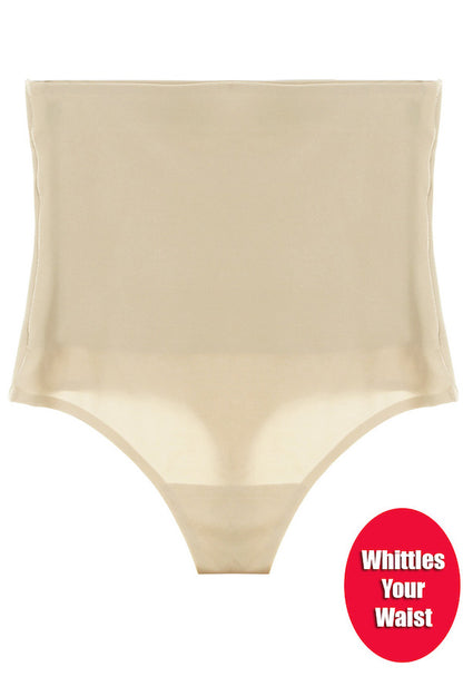 Shapewear Seamless Thong - Beige - Whittles Your Waist 