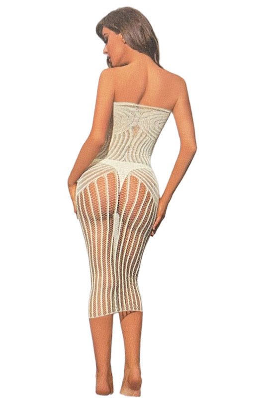 back of Glow In The Dark Queen Long Tube Dress