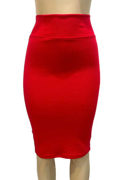 Pencil Skirt - Red