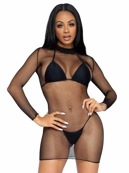 Black Fishnet Dress