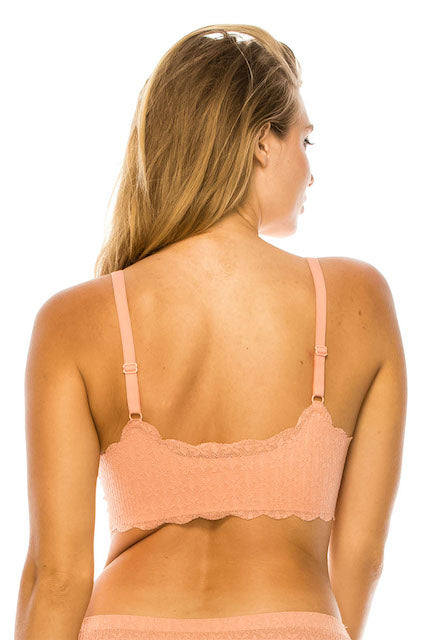 Soft Floral Wire-Free Comfort Bralette - Pink