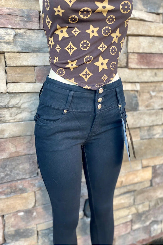 Golden Touch High Rise Jeans in color Black