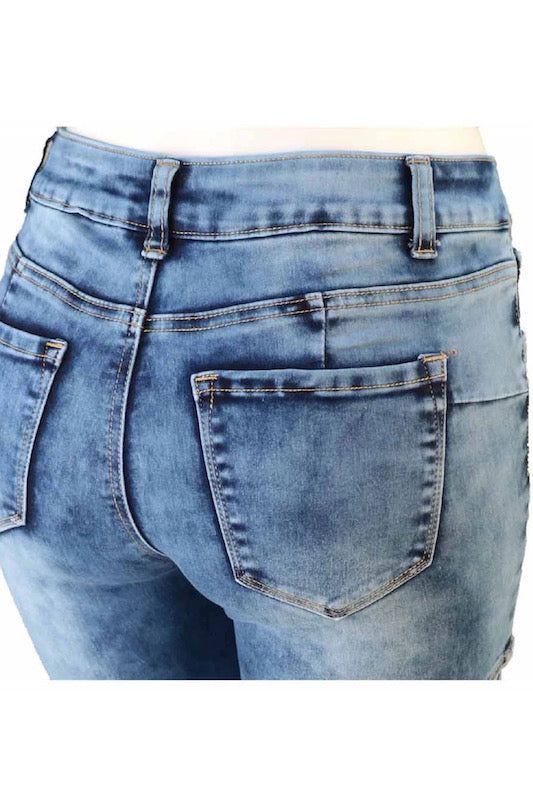 Close up of Medium Rise Side Bow Cut Outs