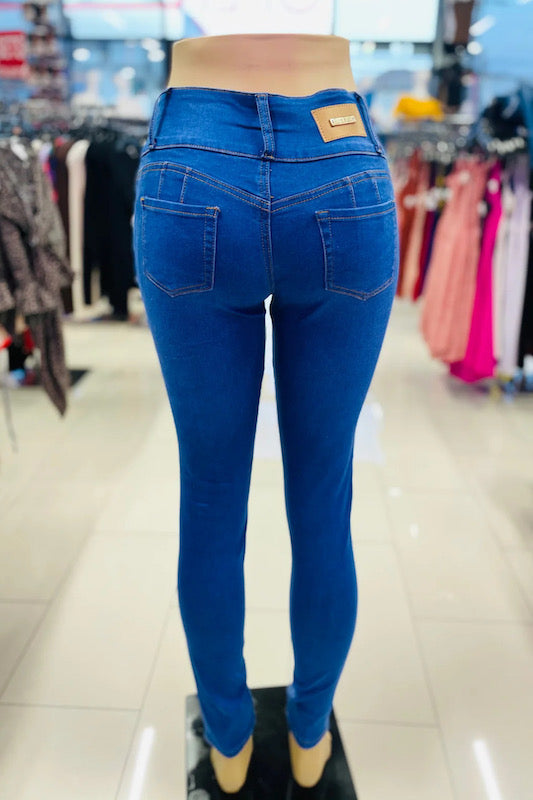 Back of Andrea Side Open Jeans