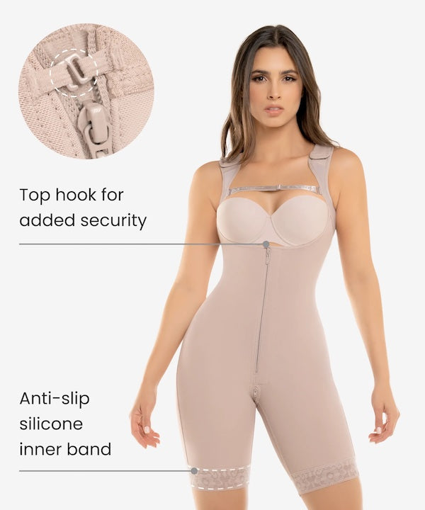 High Compression Bodysuit With Zip Crotch