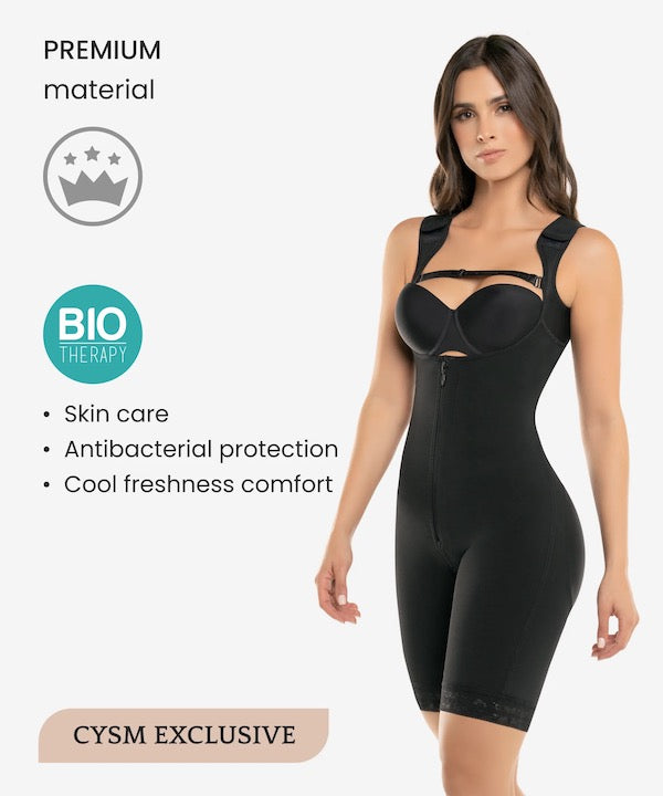 High Compression Bodysuit With Zip Crotch