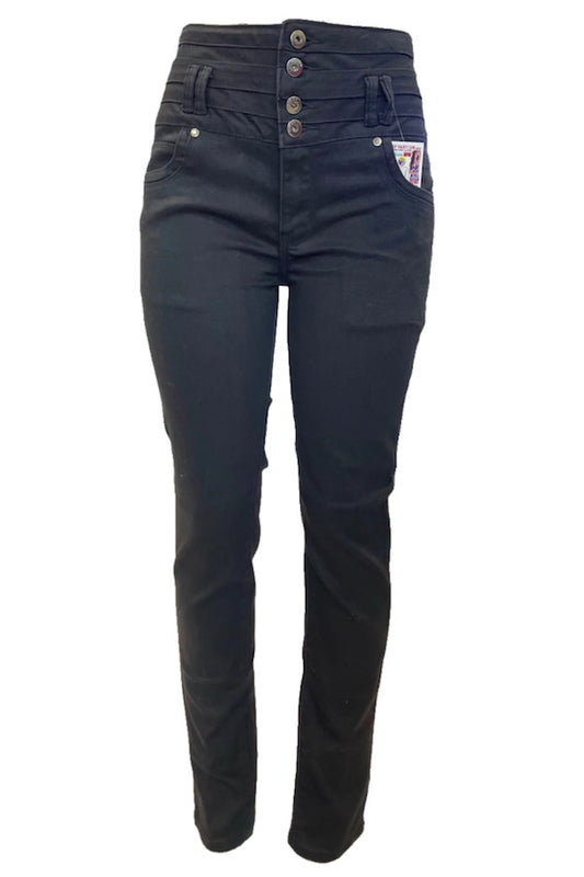 Classic High Rise Jeans in Black Color