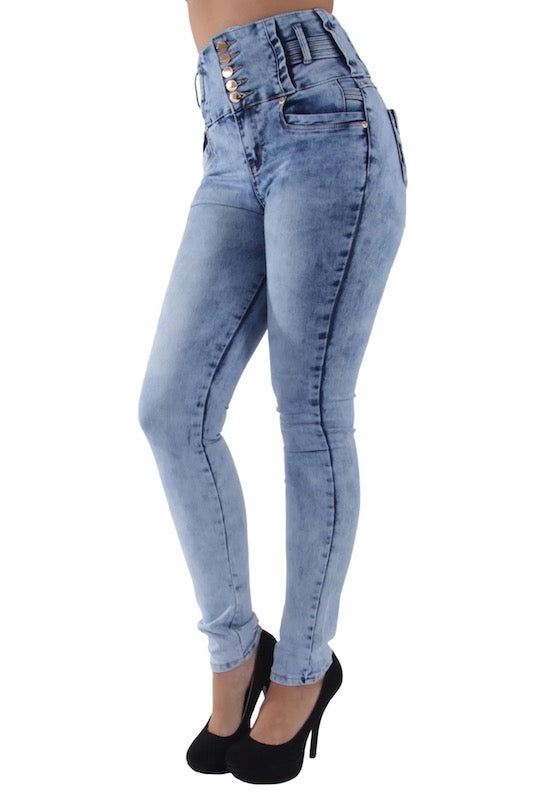 Lina Wide Belted High Rise Jeans