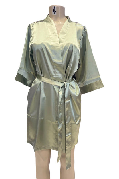 Satin Kimono Robe - Laurel