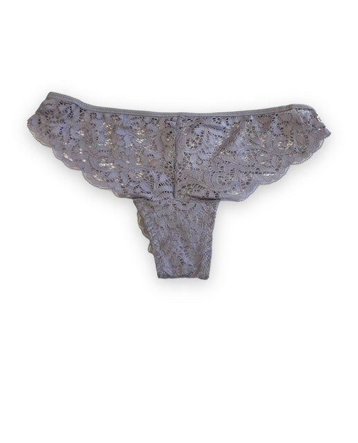 Lace Flower Cheeky Thong in "grey"