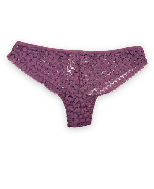 Flower Embrace Cheeky Thong in "purple"