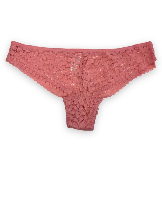 Flower Embrace Cheeky Thong in "coral pink"