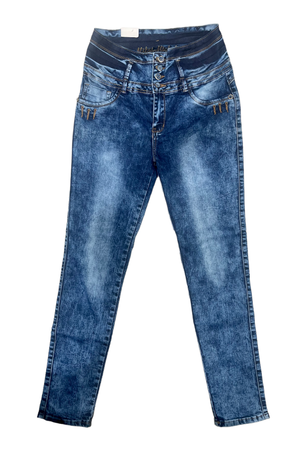 Buttonholes Push Up Jeans