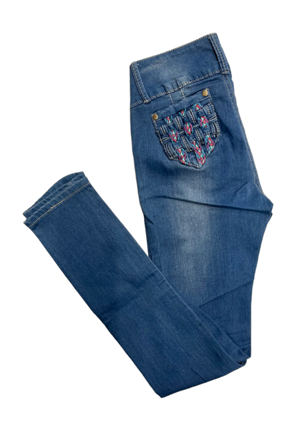 Queen Embroidered Pockets Jeans