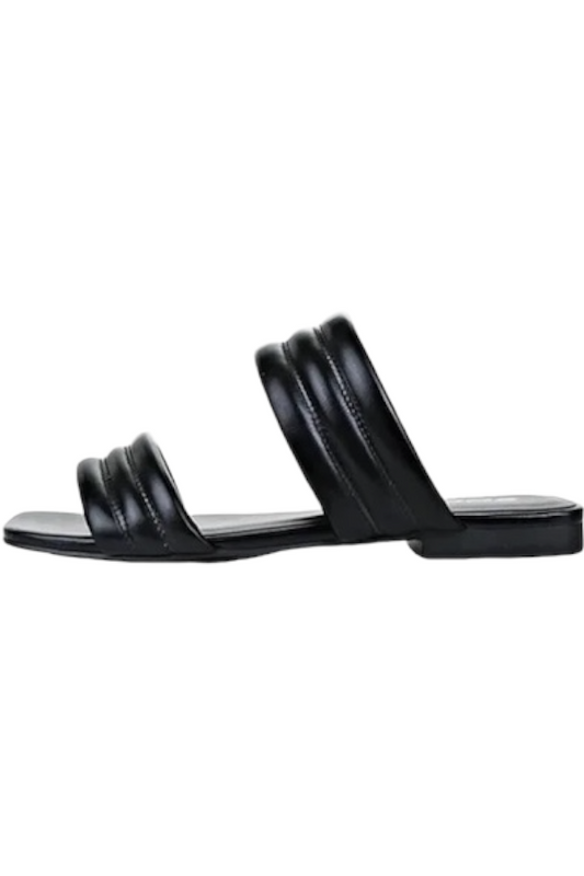 Side of Kayak 2 Strap Low Heel Sandal - Black
