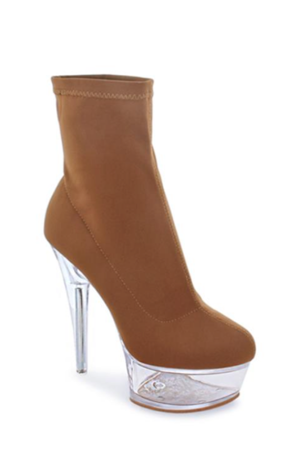 Clear platform booties shop
