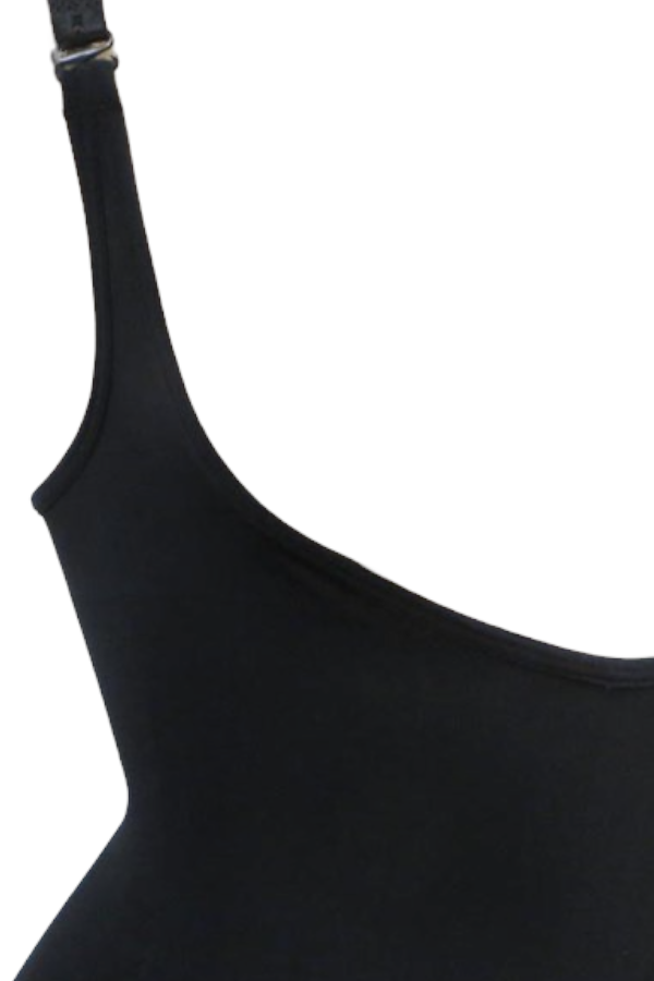 Close up of Full Body Bikini Shapewear in Black