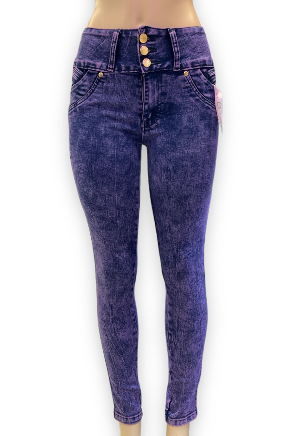 Cutie Pie Push Up Purple Washed Jeans