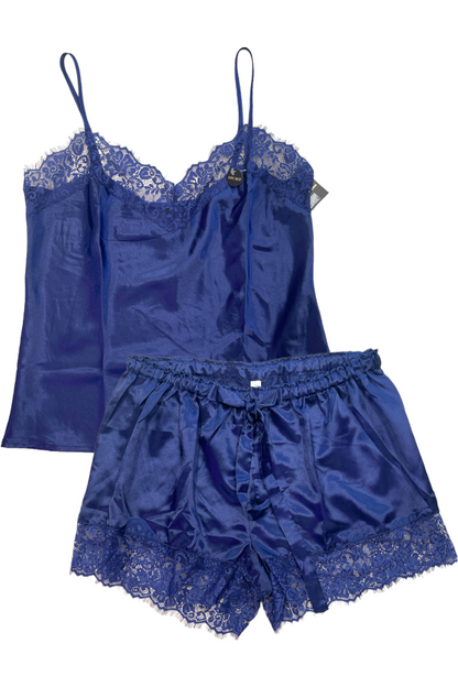 Feel Me Satin Set - Navy