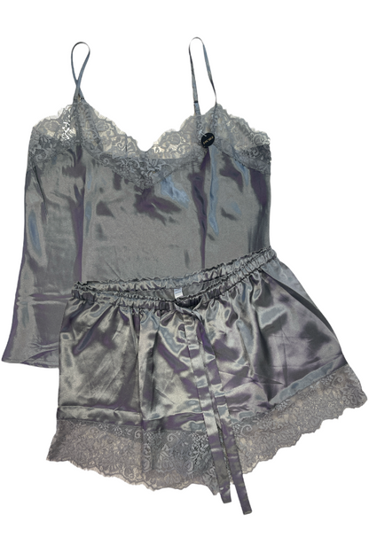 Feel Me Satin Set - Grey
