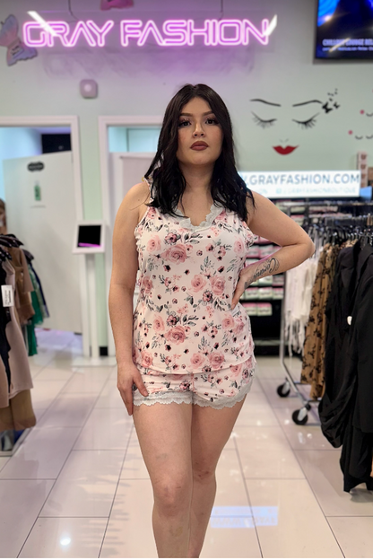 Floral Lounge Set - Pink