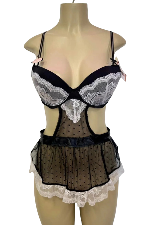 Maid Lace Babydoll - black