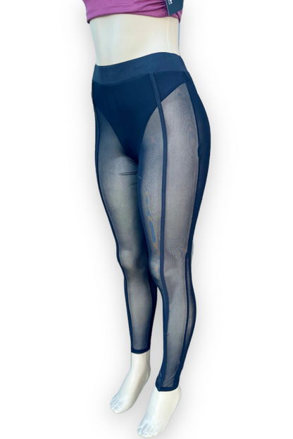 Bae Sheer Mesh Leggings - Black