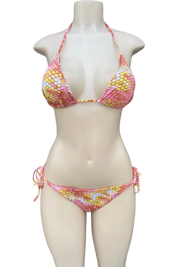 Sunset Mermaid 2 Piece Swim Set - Rust