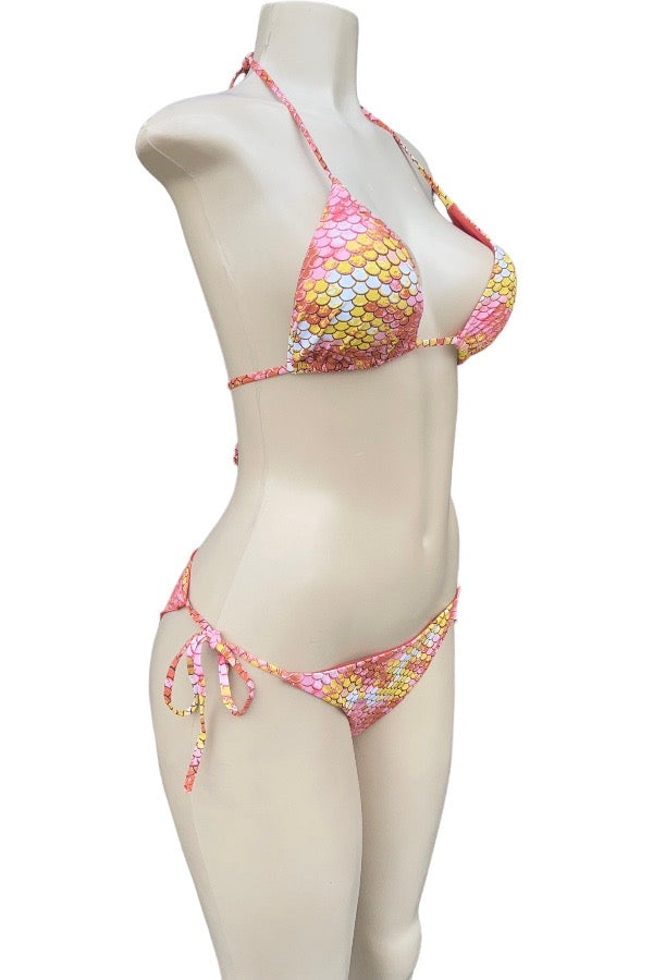 Sunset Mermaid 2 Piece Swim Set - Rust