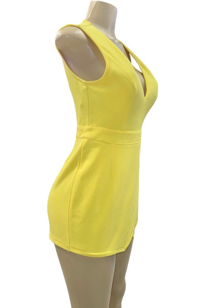 Iridessa Tulip Skirt Romper - Yellow