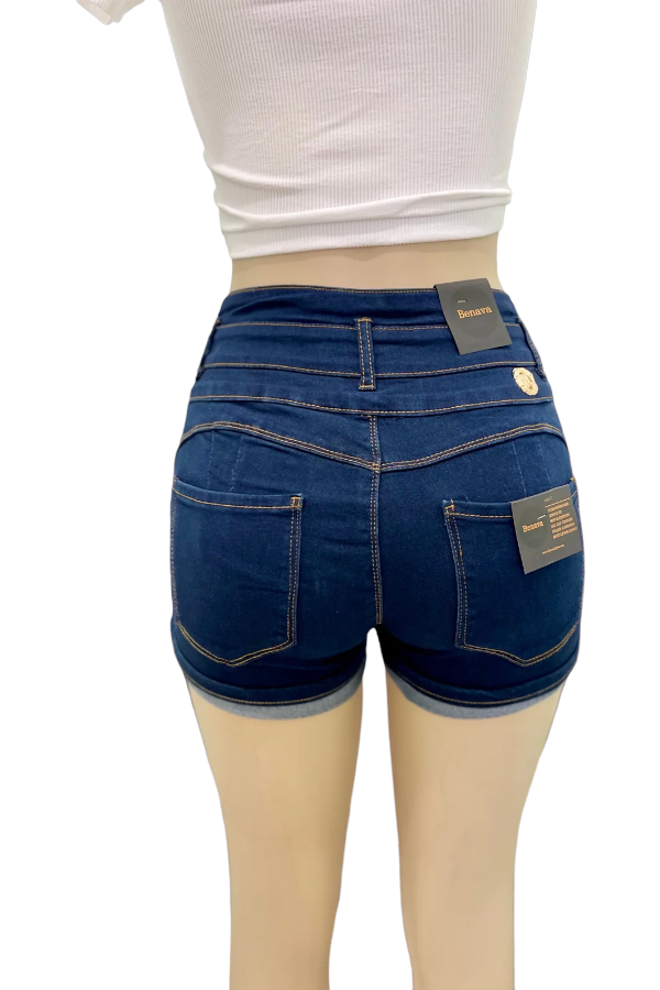 Just My High Rise Colombian Style Shorts - Navy