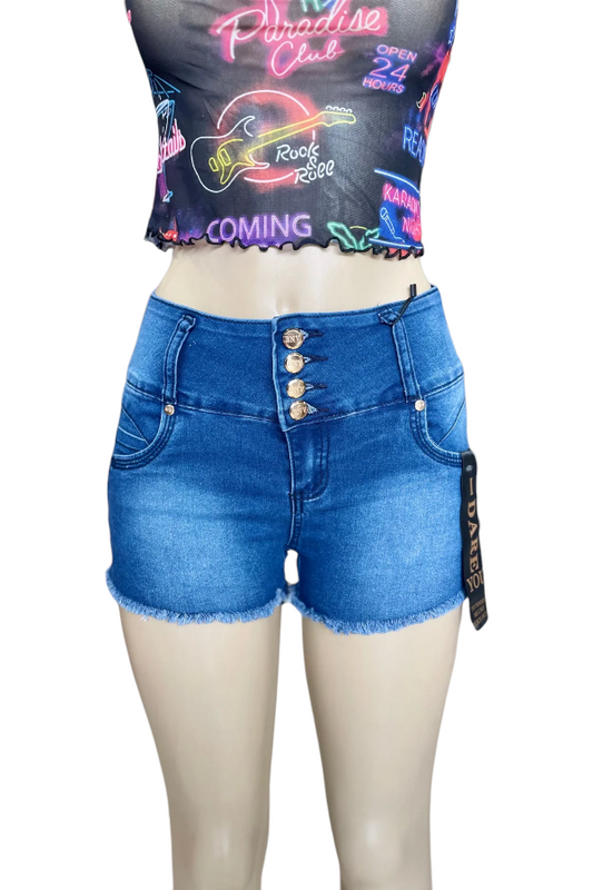 Happily Messy Shorts - Blue