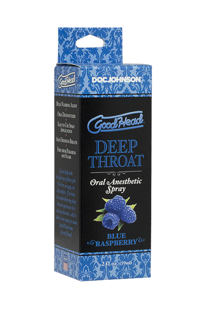 Deep Throat Oral Spray - Blue Raspberry - 2 fl oz