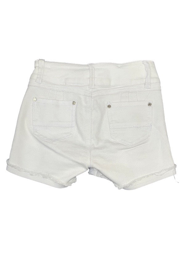 Distressed Shorts - White