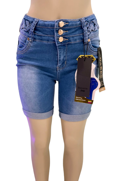 Ava Bermuda Shorts - Blue