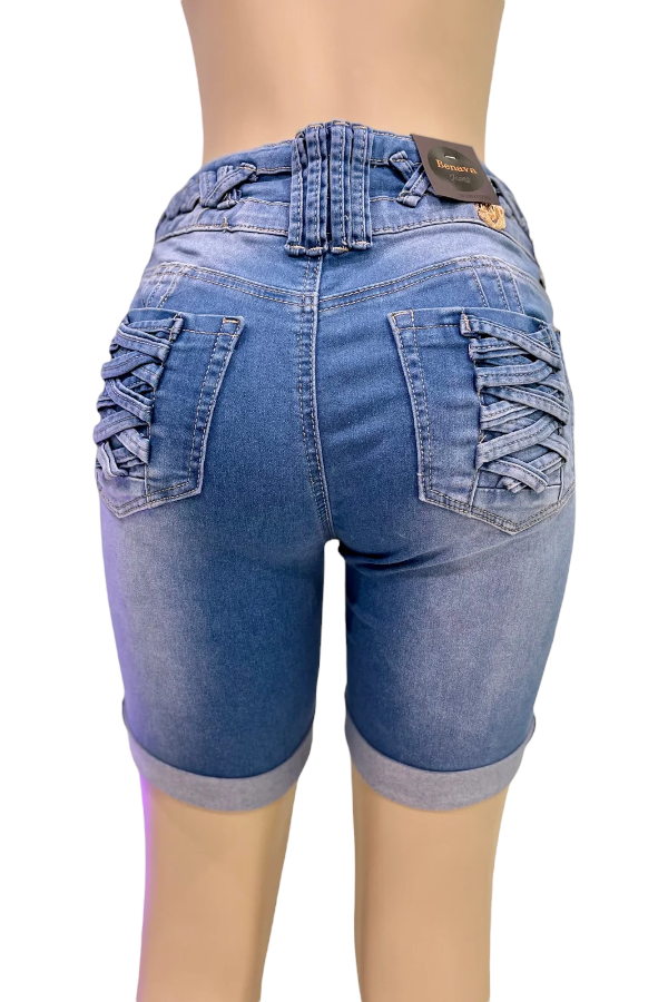 Ava Bermuda Shorts - Blue