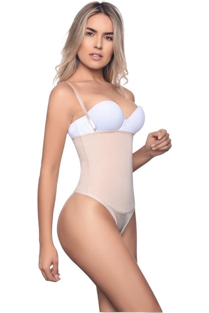 Nadine Strapless Thermic Thong Bodysuit Shaper - Beige 