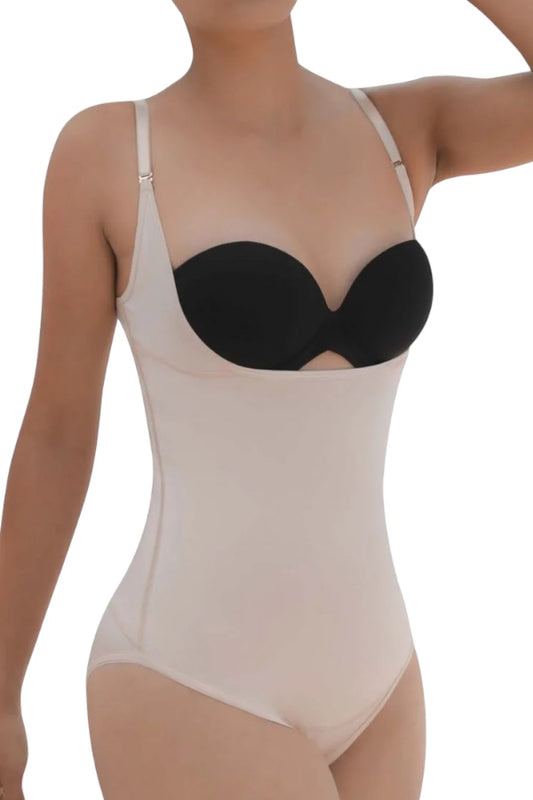 Compression Bikini Bodysuit Shaper - Beige