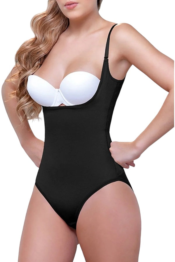 Therese Compression Panty Bodysuit Shaper - Black