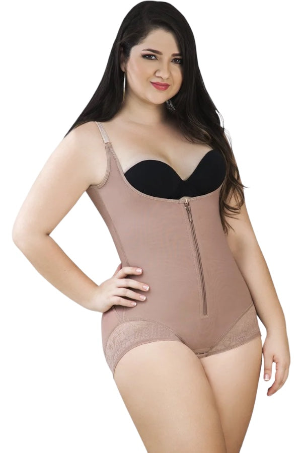 Full Coverage Bodysuit Shaper - Cocoa