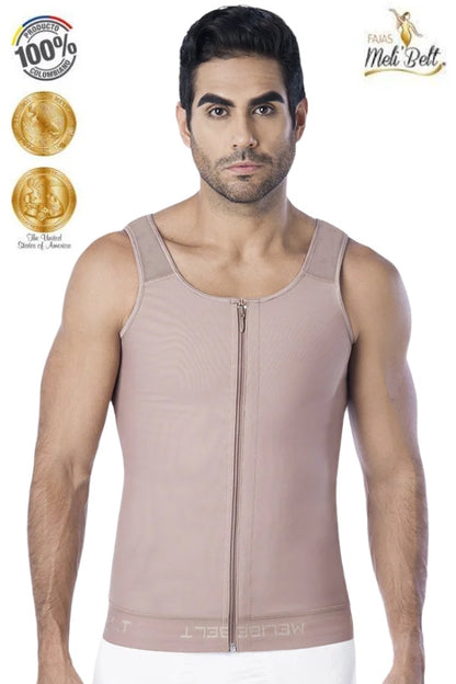 Men's Vest W/ Zipper - Cocoa