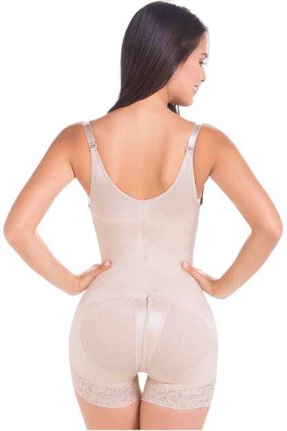 Multilevel Corset Bodysuit Shaper - Beige