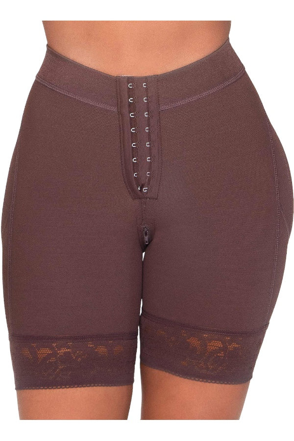 Butt Lift & Low Tummy Control Shapewear Shorts - Chocolate