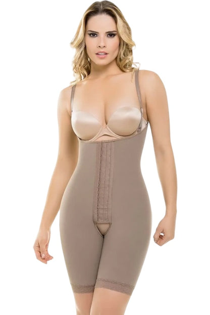 Firm Control Mid Thigh Body Shaper - Camel