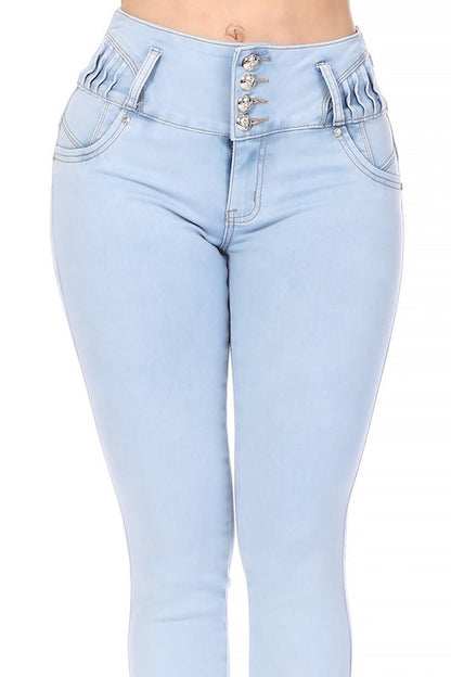 close up of Woven Studded Jeans