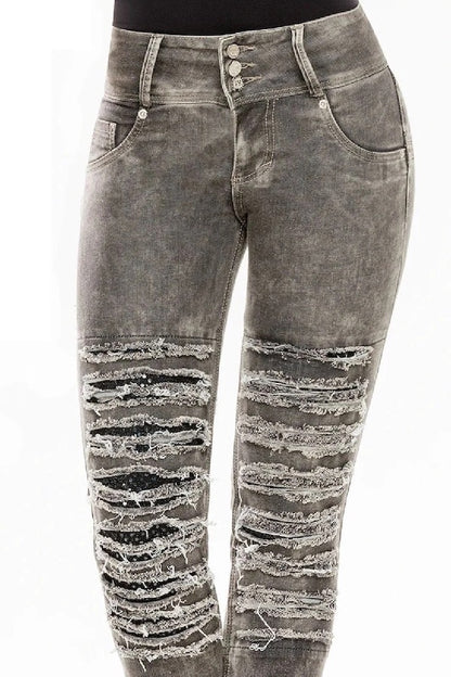 Alexandria Original Colombian Jeans in grey color