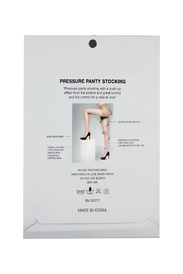 Pressure Panty Stocking - Black - Box (Back view)
