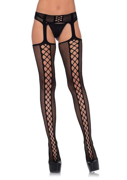 garter stockings In black