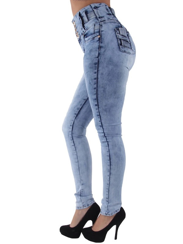 Side of Lina Wide Belted High Rise Jeans