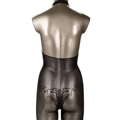 back of Scandal Halter Lace Bodysuit